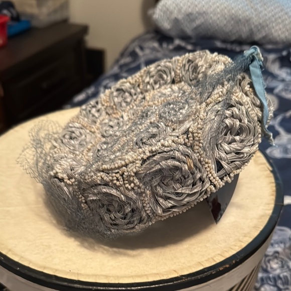 Accessories - Vintage Blue Beaded Hat